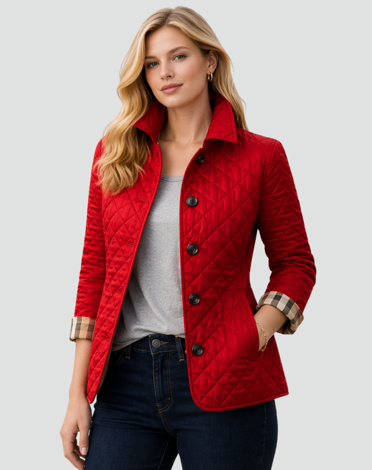 Women’s Lightweight Button-Front Quilted Transitional Jacket