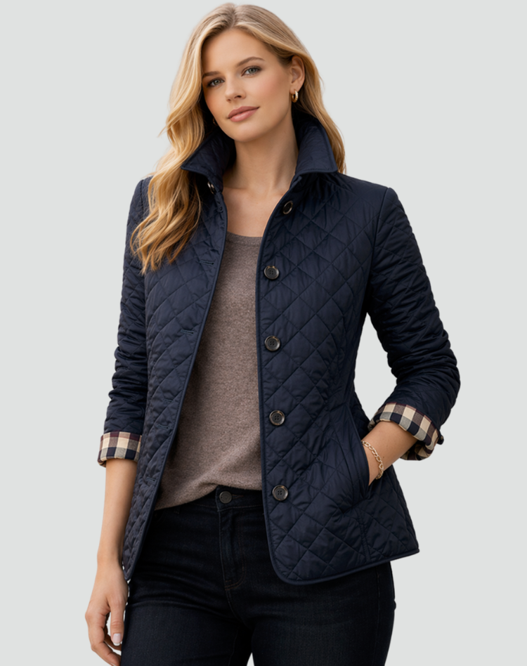 Women’s Lightweight Button-Front Quilted Transitional Jacket