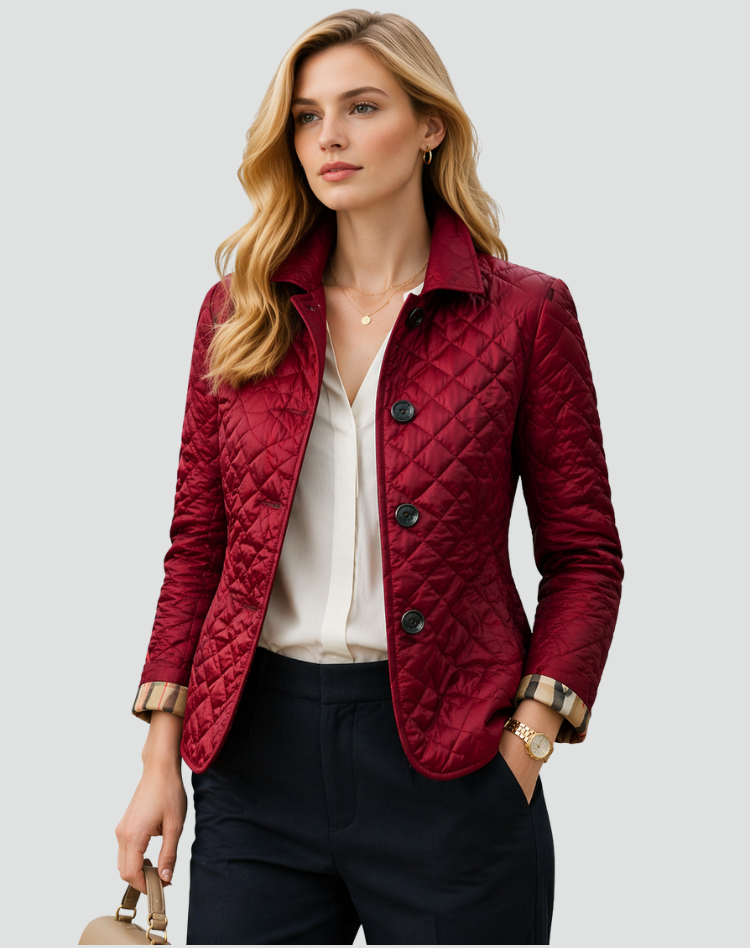 Women’s Lightweight Button-Front Quilted Transitional Jacket