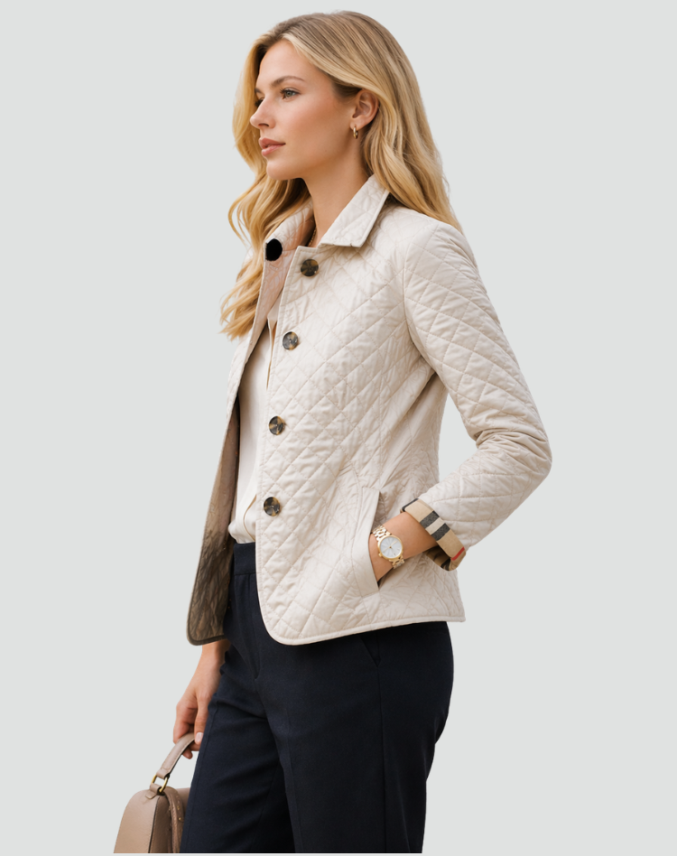 Women’s Lightweight Button-Front Quilted Transitional Jacket