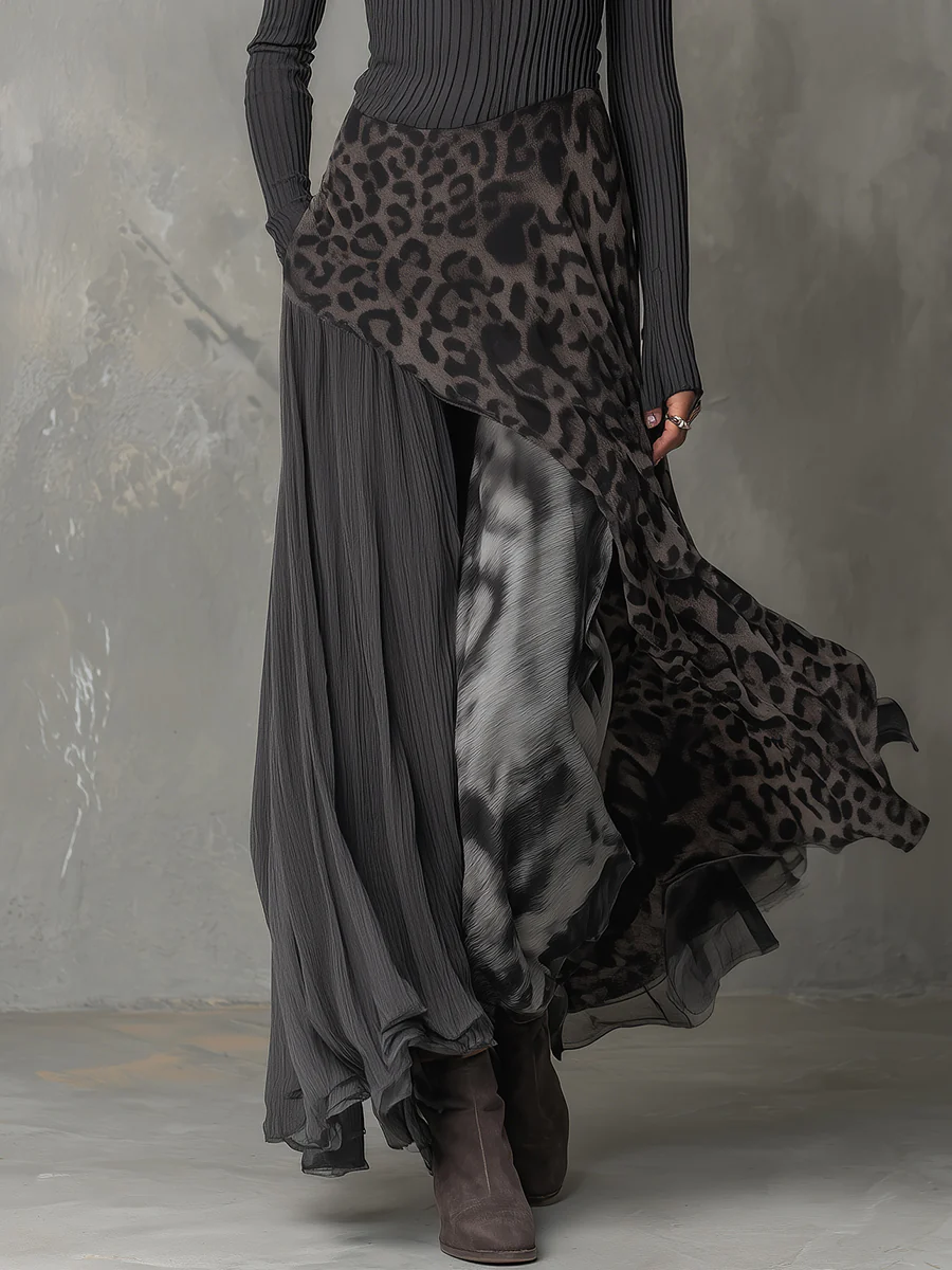 Women's Long-Sleeve Boho Maxi Dress