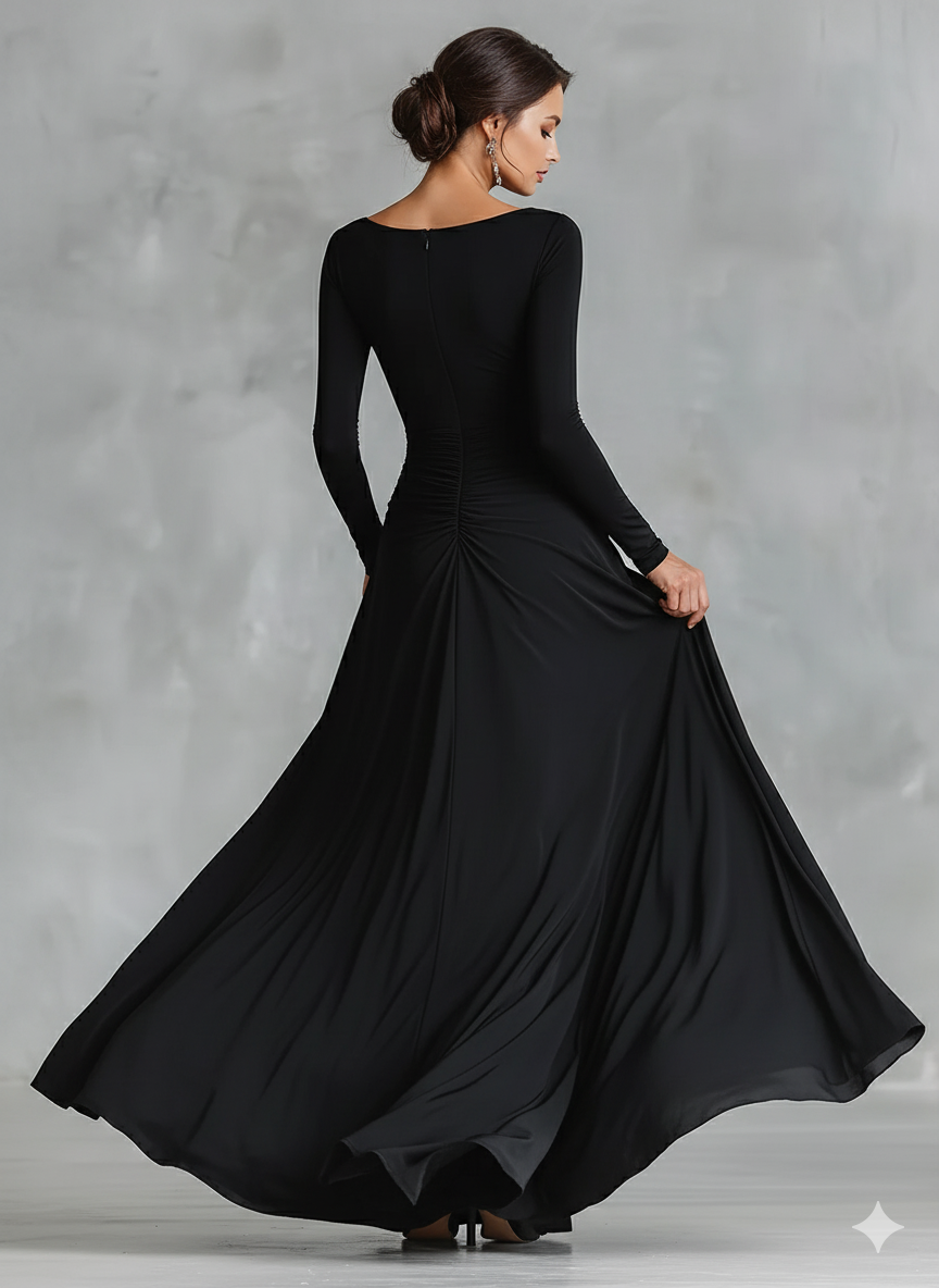 Women's Long-Sleeve Maxi Dress