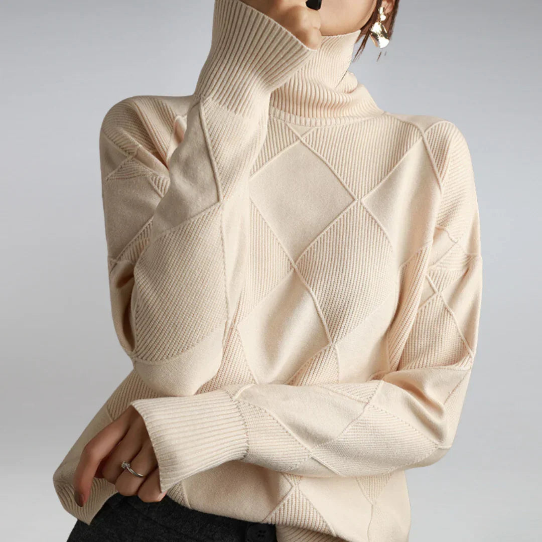 Women's Luxury Cashmere Turtleneck Sweater – Soft and Warm Winter Sweater