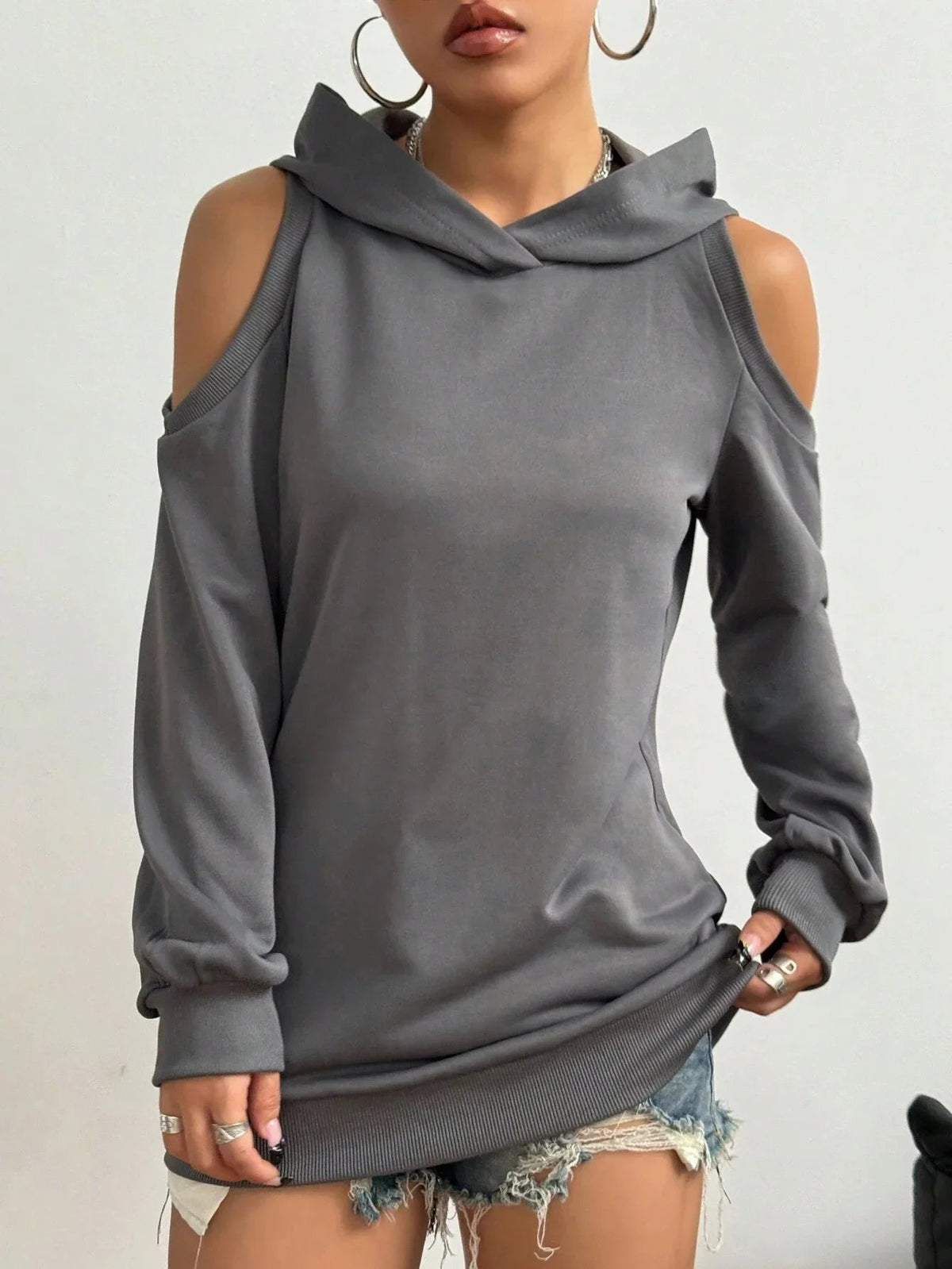 Women's Off-Shoulder Hoodie