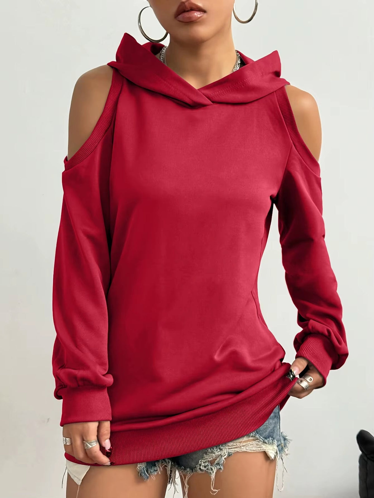Women's Off-Shoulder Hoodie