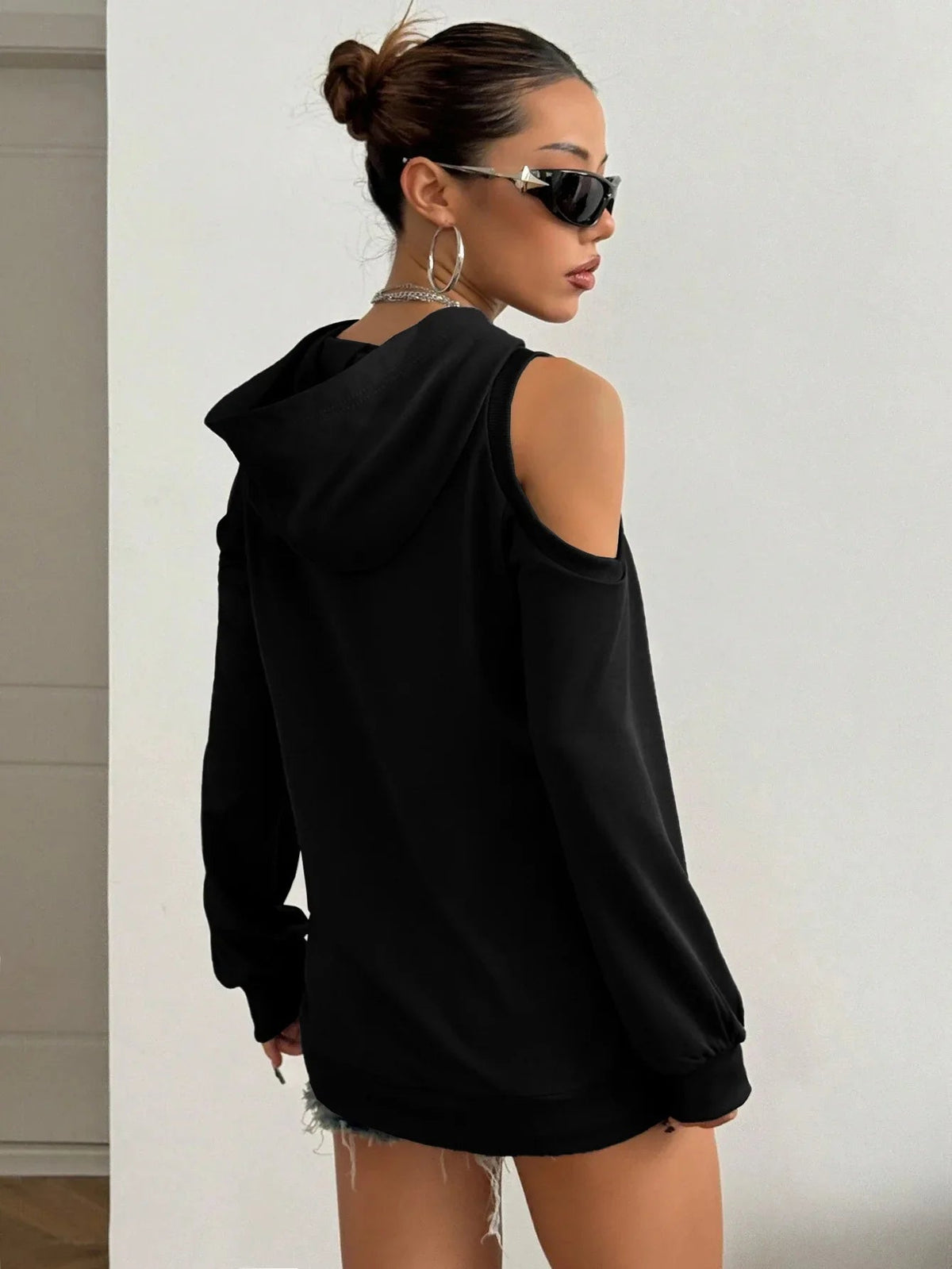 Women's Off-Shoulder Hoodie