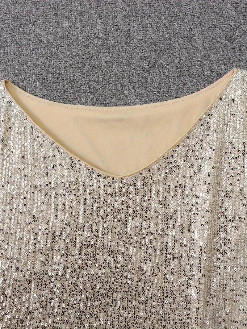 Women's Off-Shoulder Sequin Mini Dress