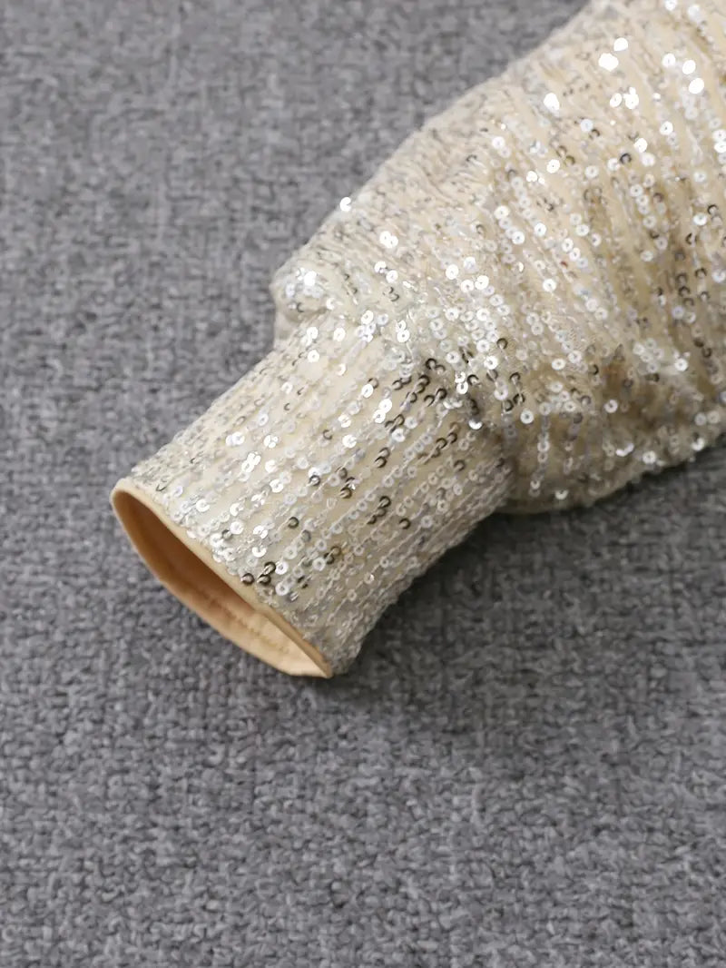Women's Off-Shoulder Sequin Mini Dress