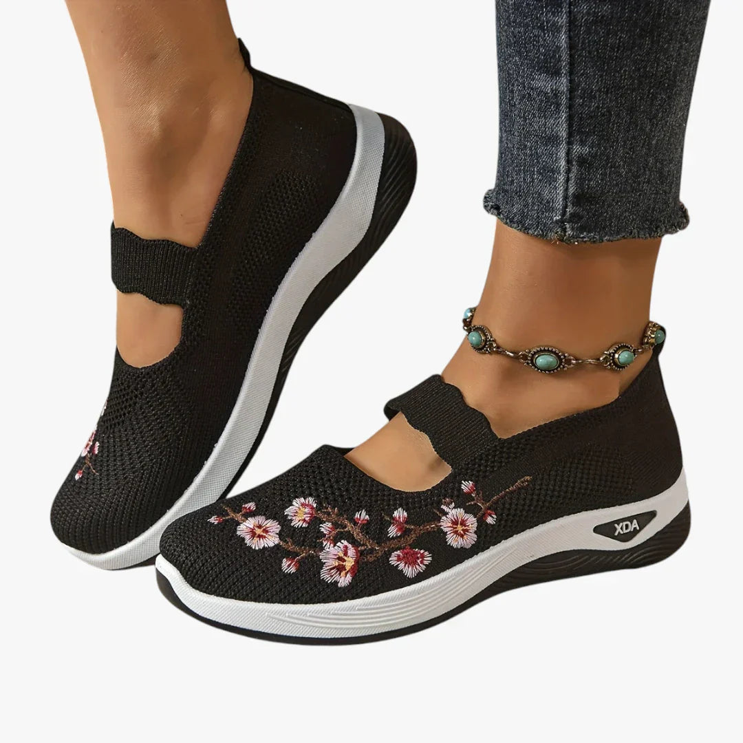 Women's Orthopedic Embroidered Mary Jane Sneakers