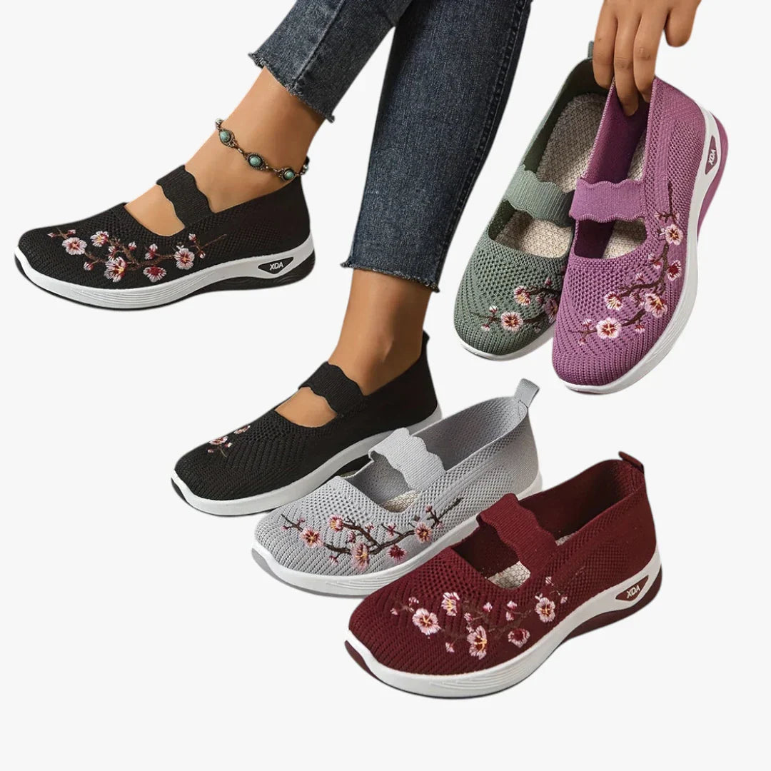 Women's Orthopedic Embroidered Mary Jane Sneakers