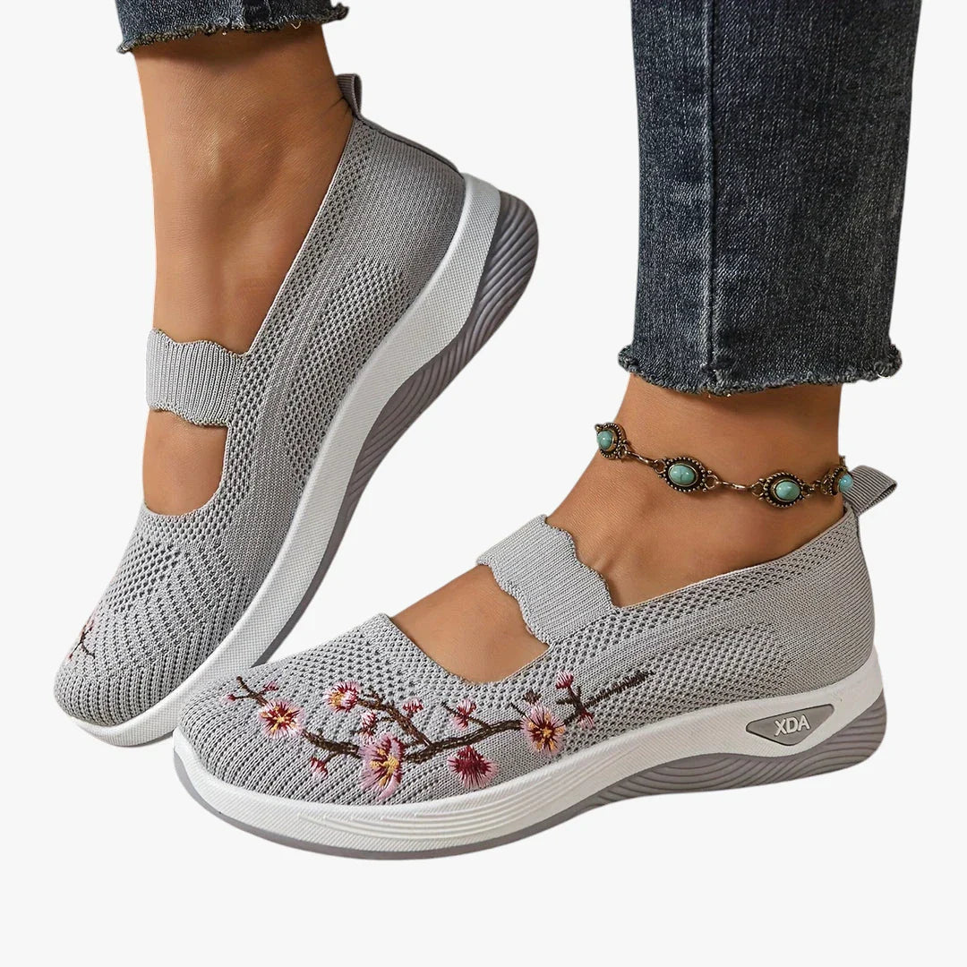 Women's Orthopedic Embroidered Mary Jane Sneakers