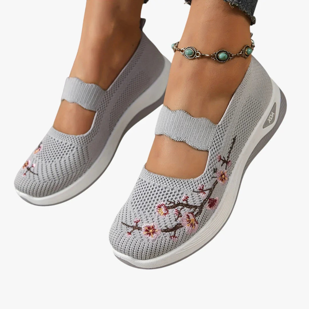Women's Orthopedic Embroidered Mary Jane Sneakers