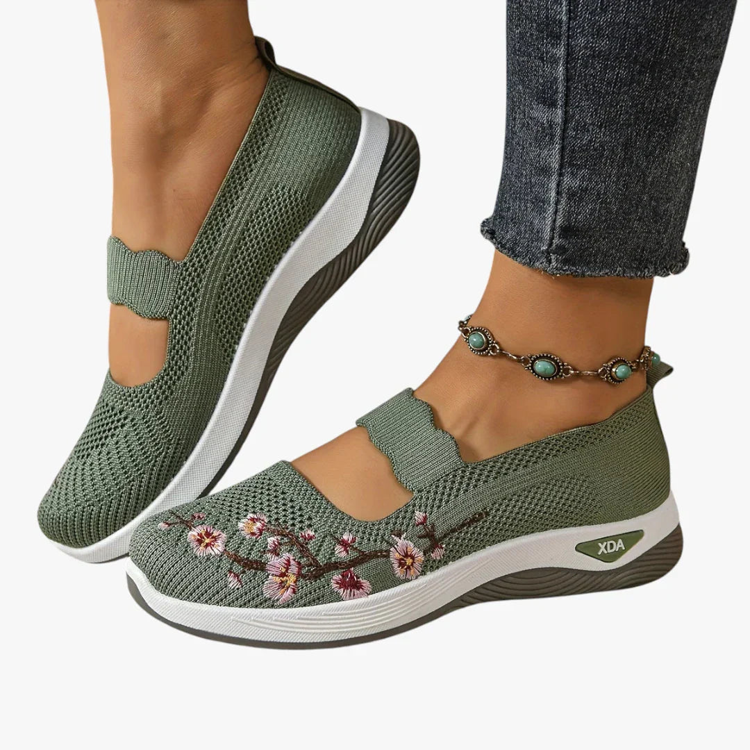 Women's Orthopedic Embroidered Mary Jane Sneakers