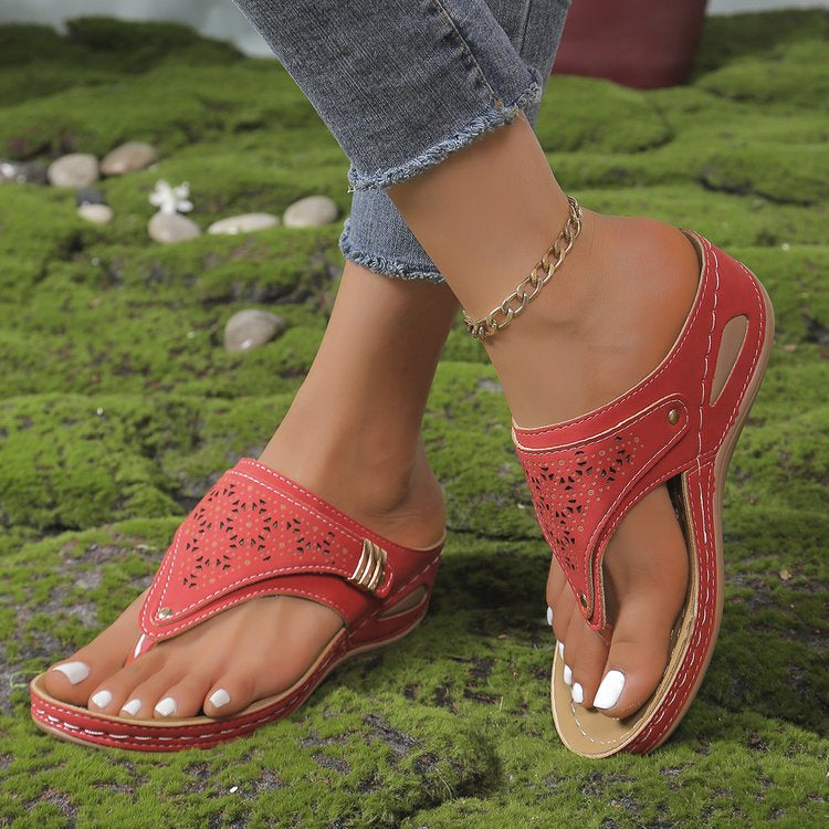 Women's Orthopedic Geometric Thong Sandals