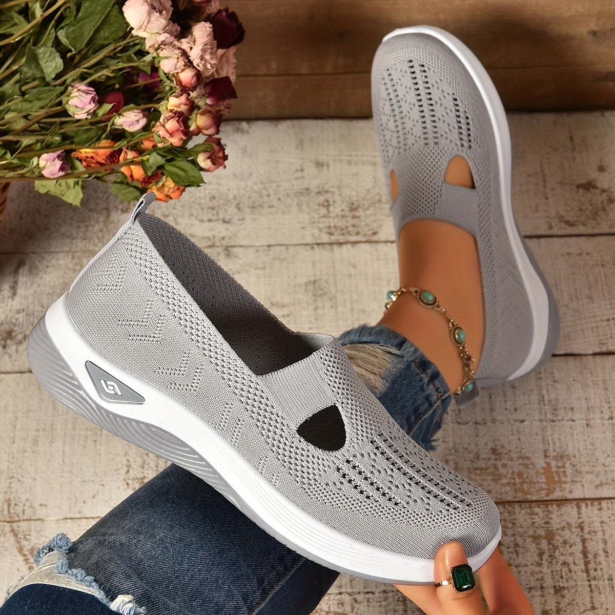 Women's Orthopedic Knit Slip-On Sneakers