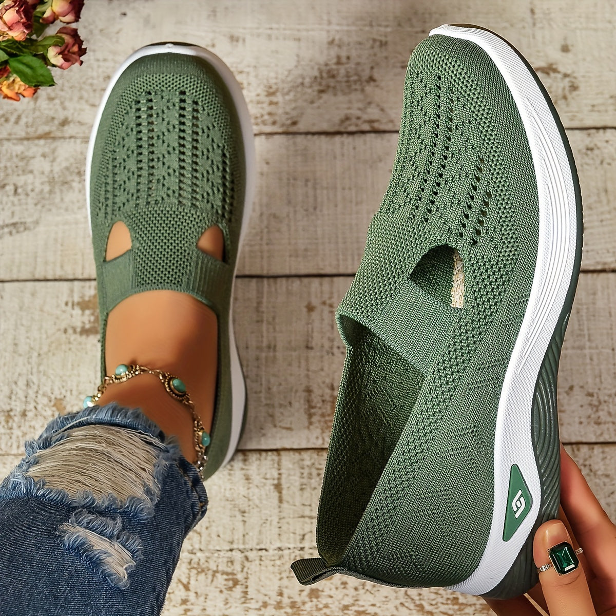 Women's Orthopedic Knit Slip-On Sneakers