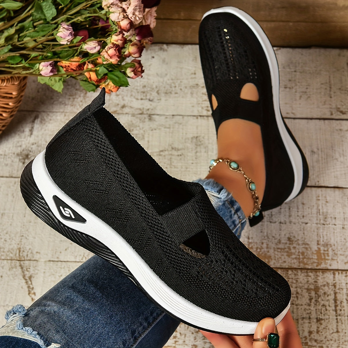 Women's Orthopedic Knit Slip-On Sneakers