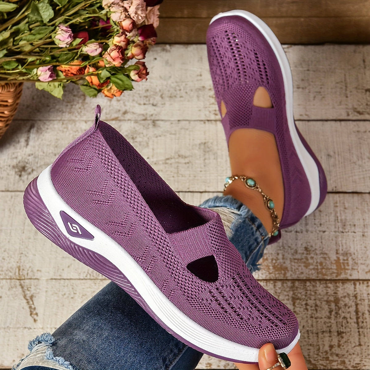 Women's Orthopedic Knit Slip-On Sneakers