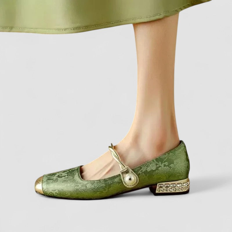 Women's Orthopedic Pearl Embellished Ballet Flats