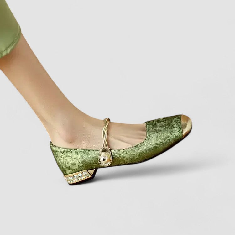 Women's Orthopedic Pearl Embellished Ballet Flats