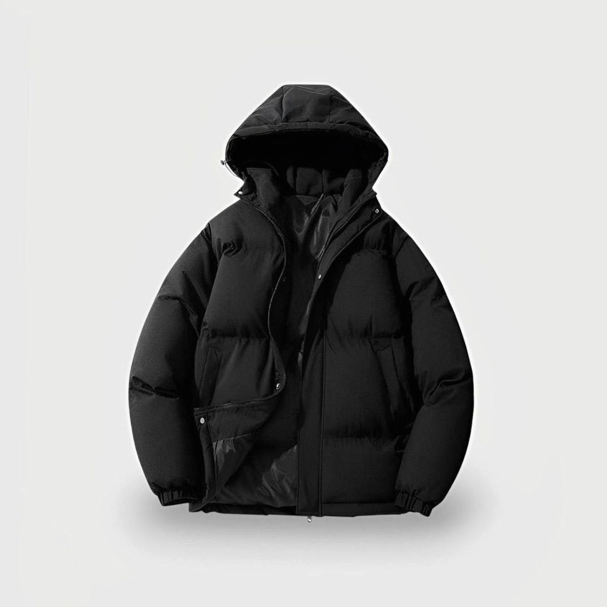 Women's Oversized Hooded Zip-Up Puffer Jacket