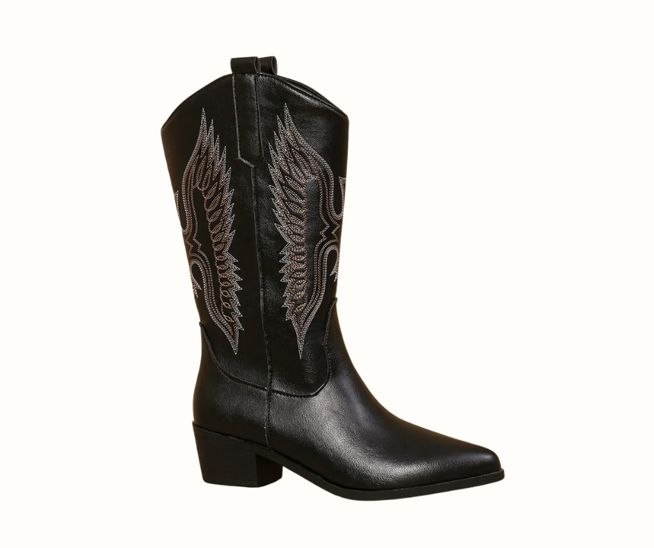 Women's Pointed Toe Embroidered Boots