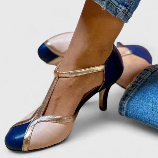 Women's Pointed-Toe Orthopedic Mary Jane Heels with Buckle Strap