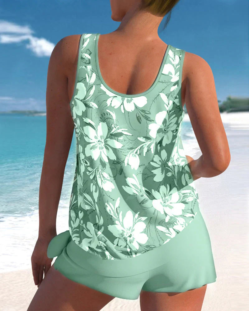 Women's Printed Tankini Swimsuit