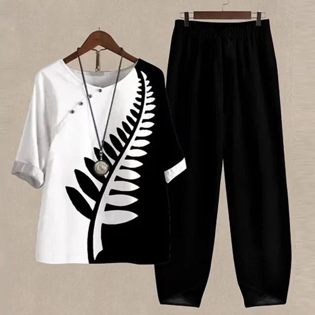 Women's Printed Two Piece Set