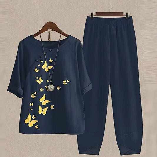 Women's Printed Two Piece Set