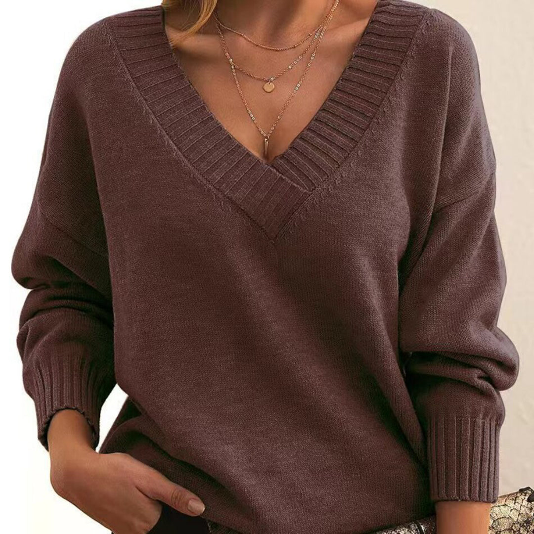 Women's Relaxed V-Neck Sweater