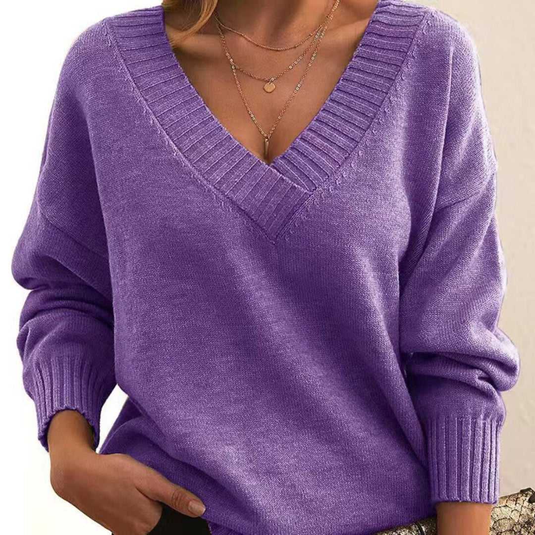 Women's Relaxed V-Neck Sweater
