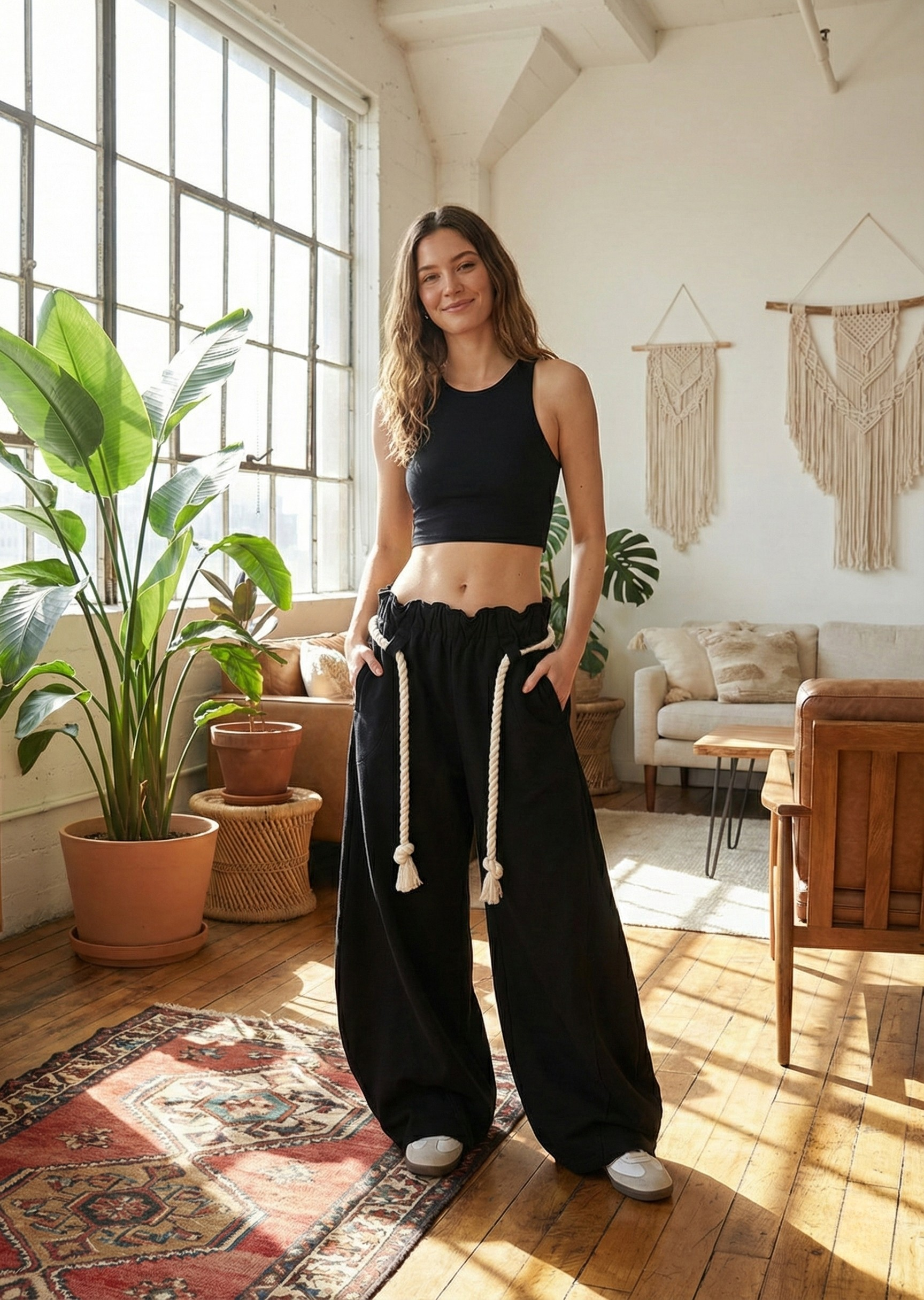 Women's Relaxed Wide-Leg Sweatpants