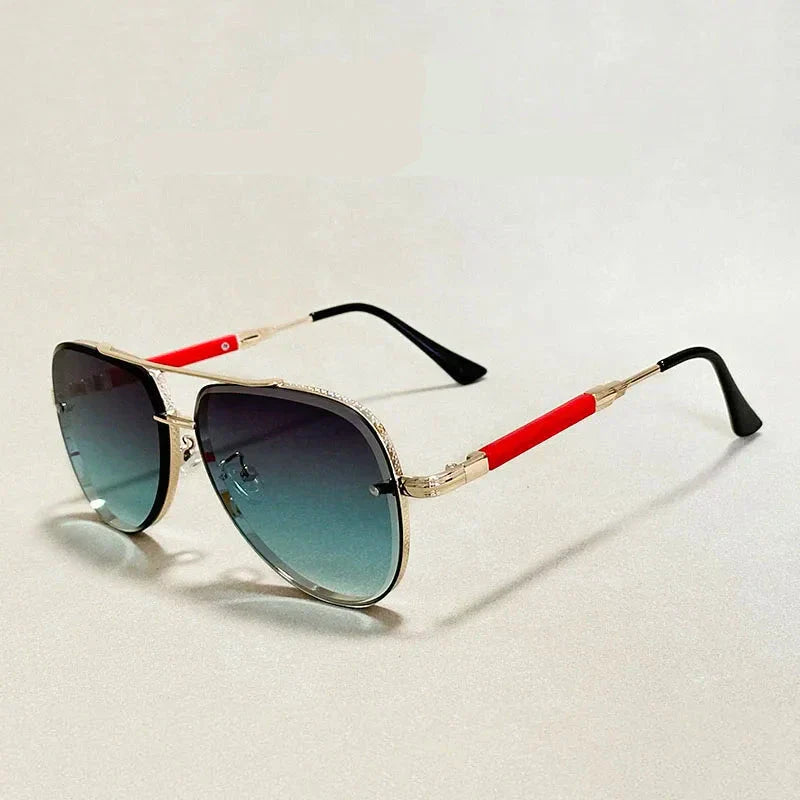 Women's Rimless Aviator Sunglasses