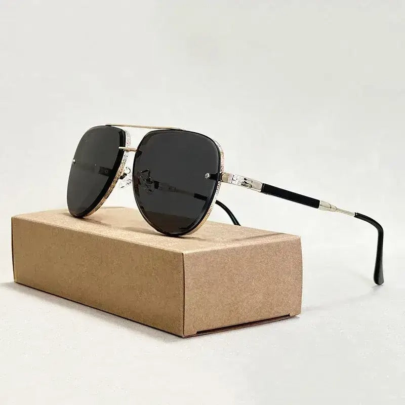 Women's Rimless Aviator Sunglasses