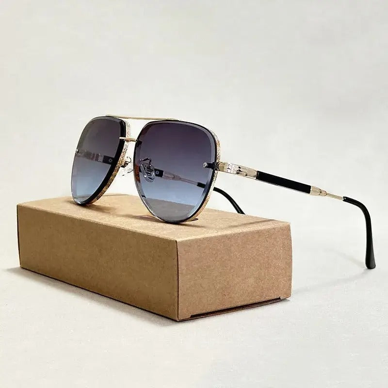 Women's Rimless Aviator Sunglasses