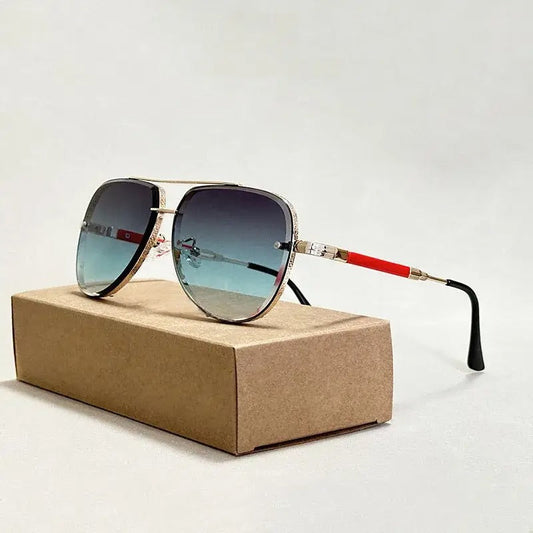 Women's Rimless Aviator Sunglasses