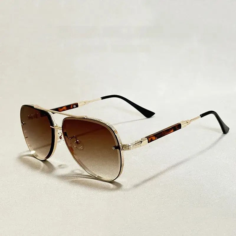 Women's Rimless Aviator Sunglasses