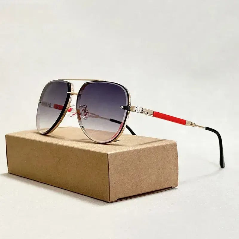 Women's Rimless Aviator Sunglasses