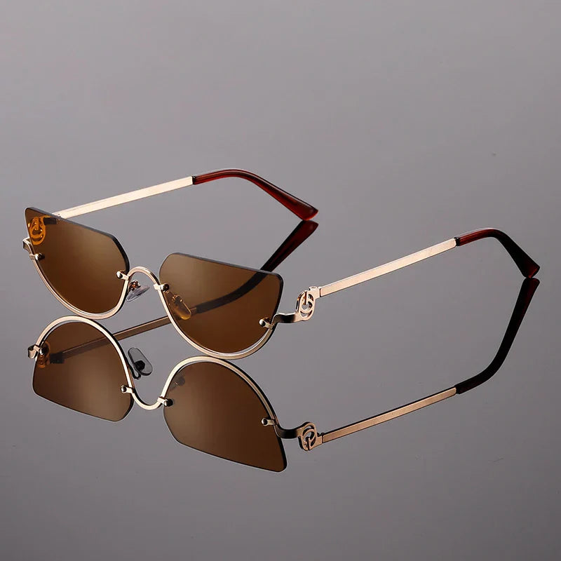 Women's Rimless Shield Sunglasses