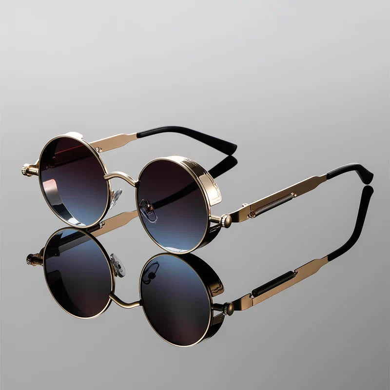 Women's Round Steampunk Sunglasses