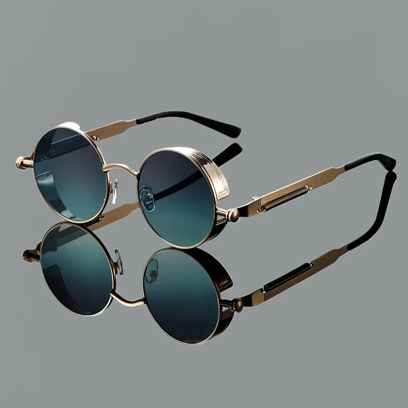 Women's Round Steampunk Sunglasses