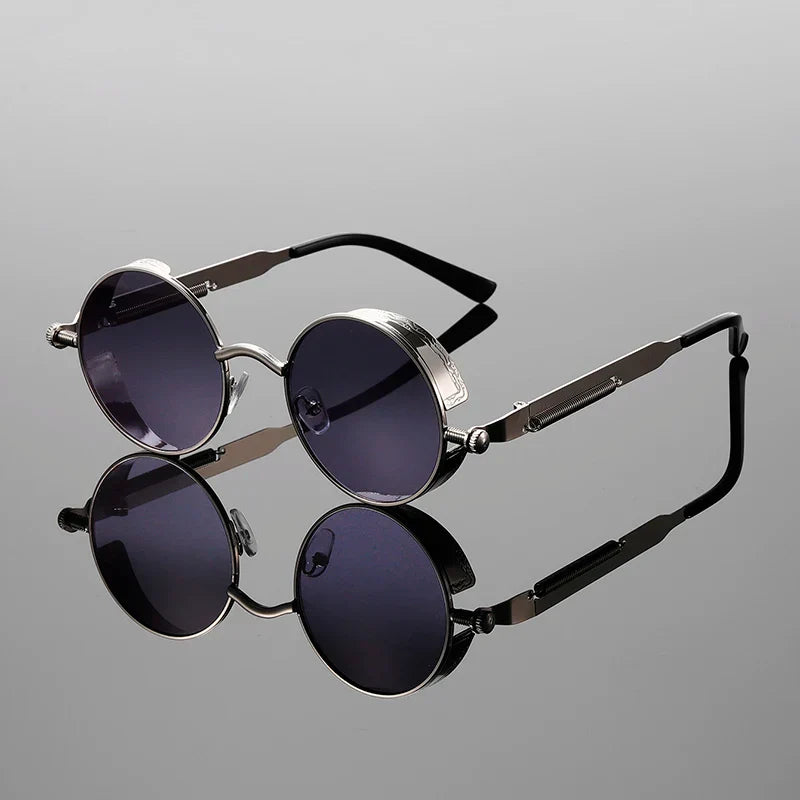 Women's Round Steampunk Sunglasses