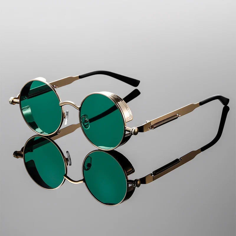 Women's Round Steampunk Sunglasses