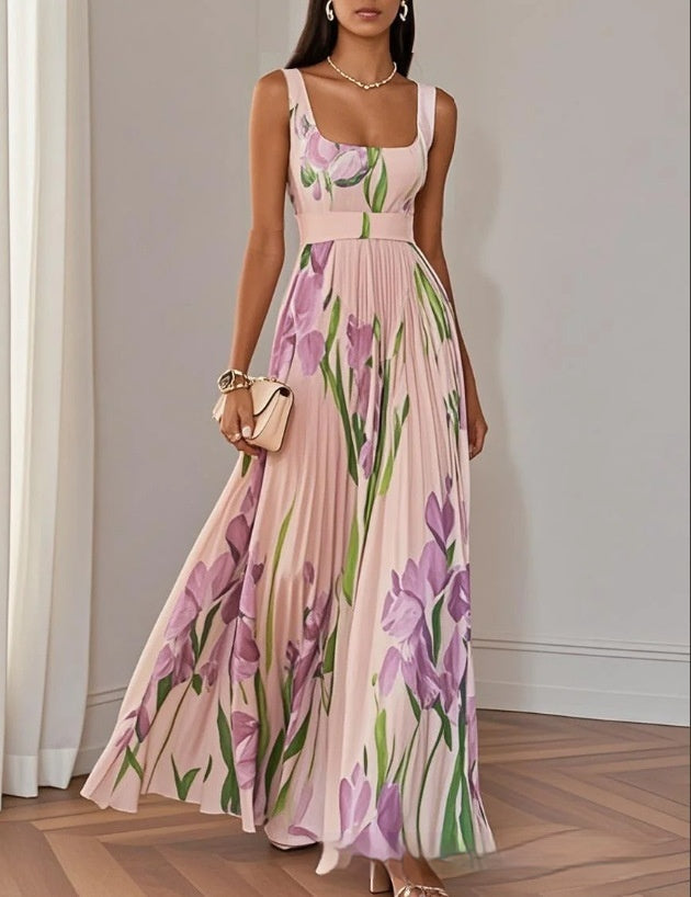 Women's Sleeveless Chiffon Maxi Dress