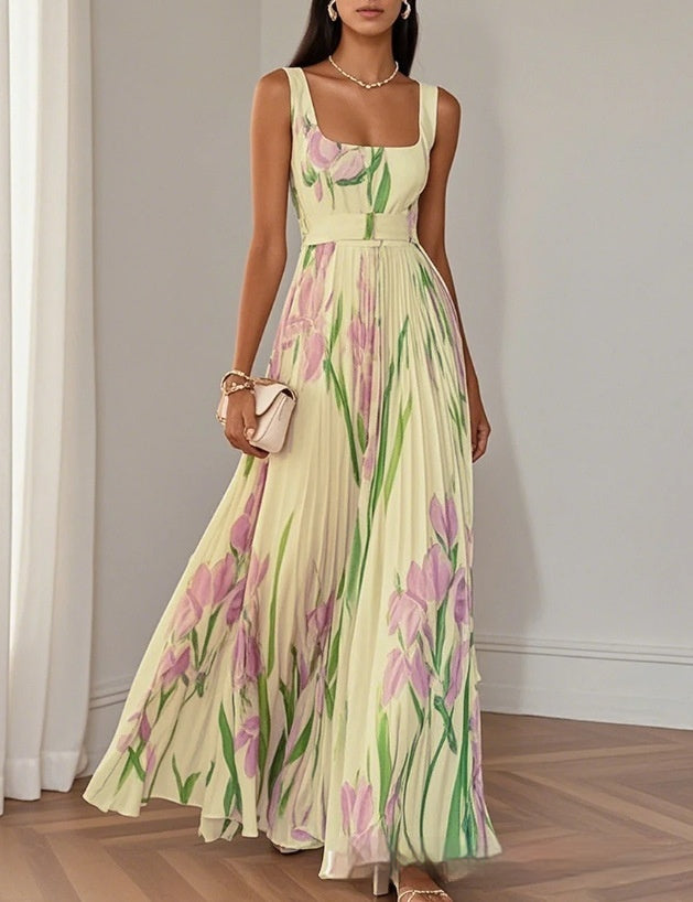 Women's Sleeveless Chiffon Maxi Dress