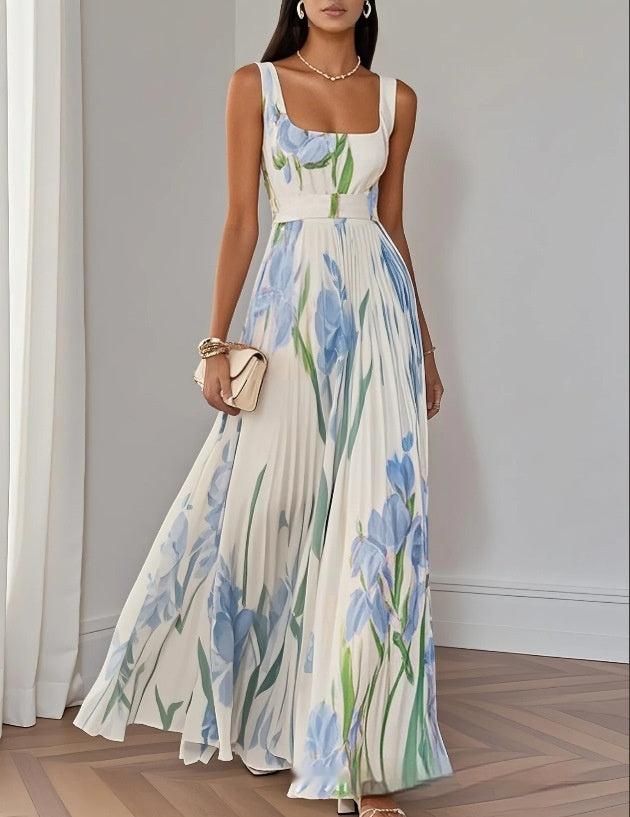 Women's Sleeveless Chiffon Maxi Dress