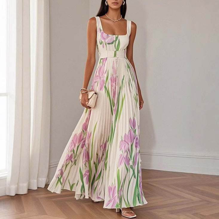 Women's Sleeveless Chiffon Maxi Dress