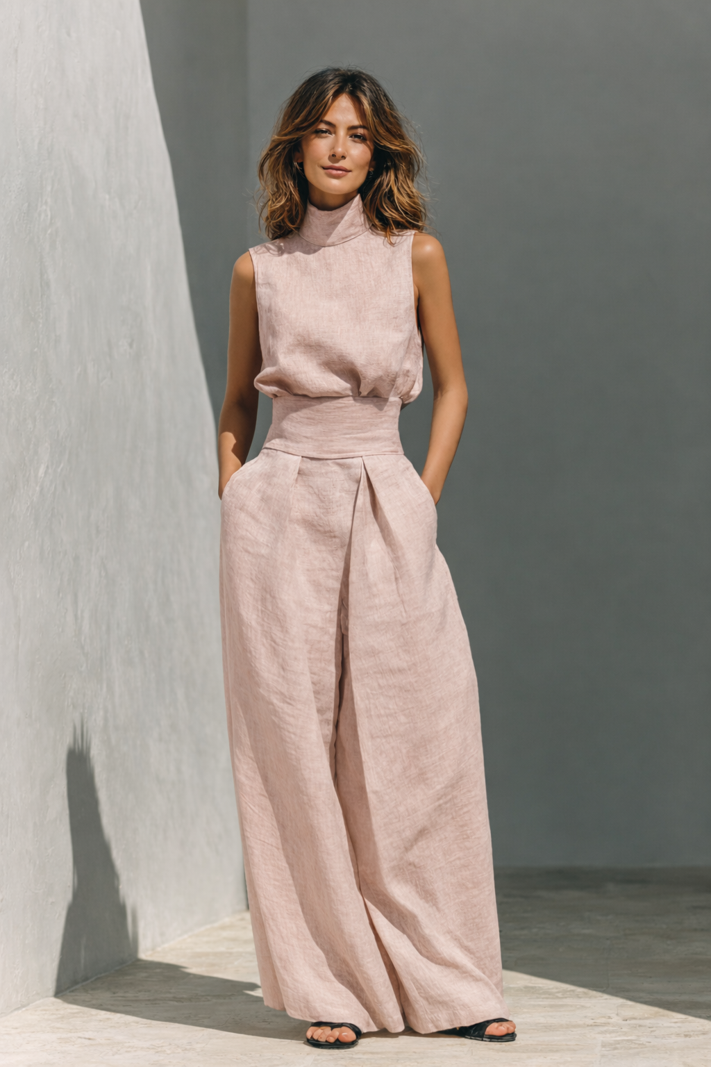 Women's Sleeveless Jumpsuit Set
