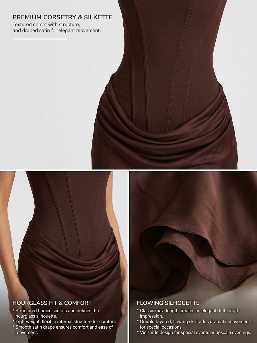 Women's Square Neck Bodycon Maxi Dress